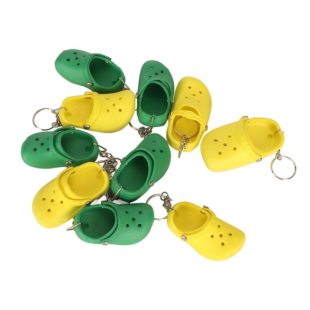 7729 10Pcs Slipper Keychain Mini Pendant Shoes Accessory Cute Decorations